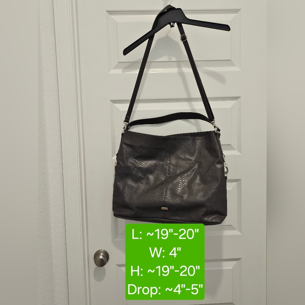 Jewell by Thirty-One Snake Embossed Shoulder Bag, NWOT, Size Large